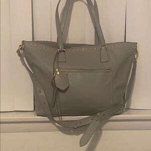Cole Haan Gray Tote with Gold Accents